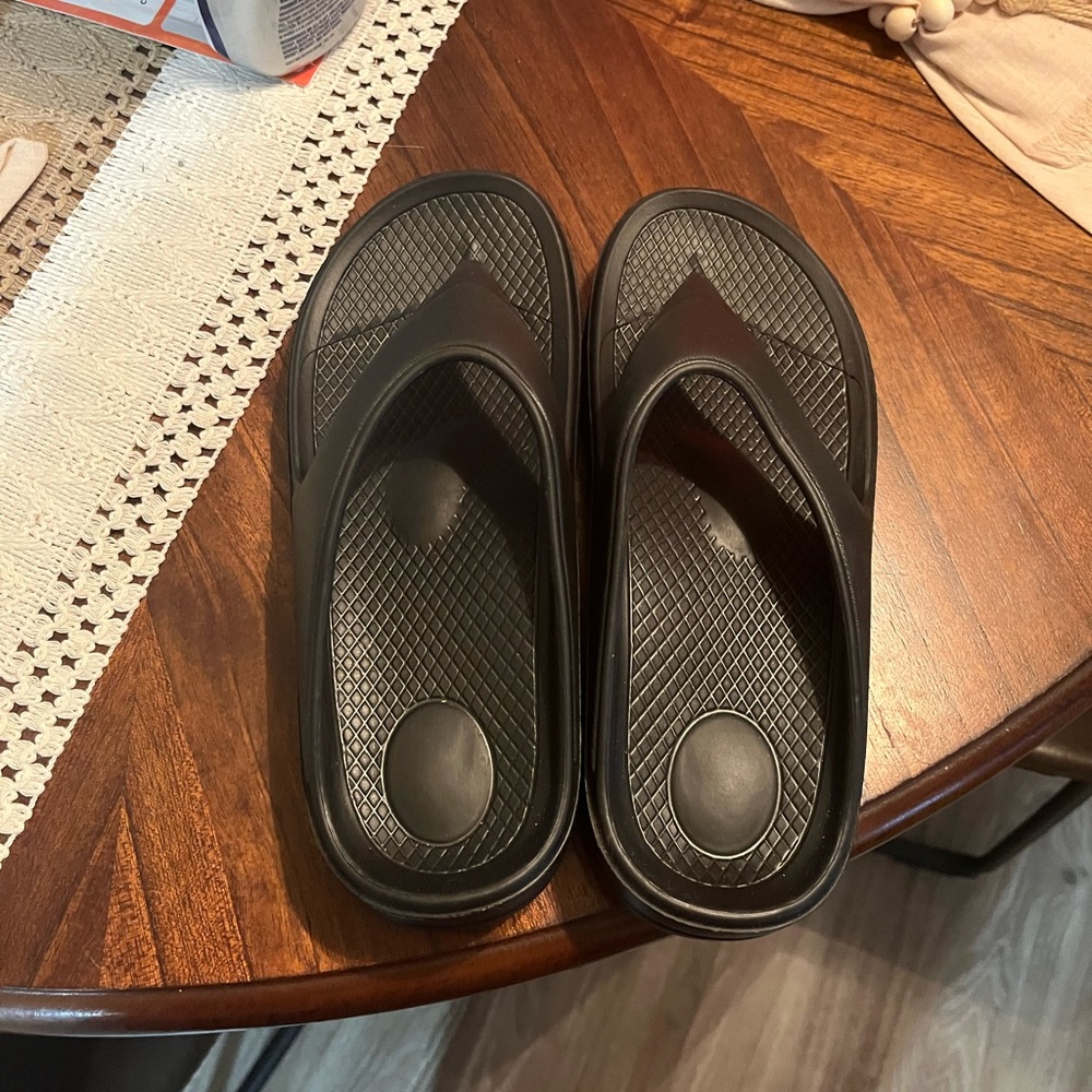 Black Orthopedic Slide Sandals